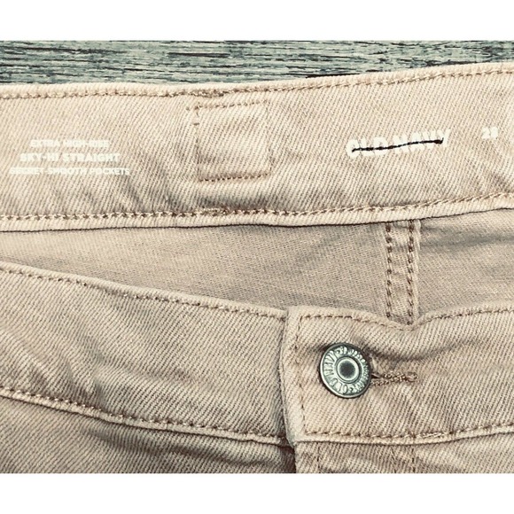 Old Navy Extra High Rise Sz 28 Jeans Pastel Pink Sky Hi Straight Pants NEW F3 - Picture 5 of 12
